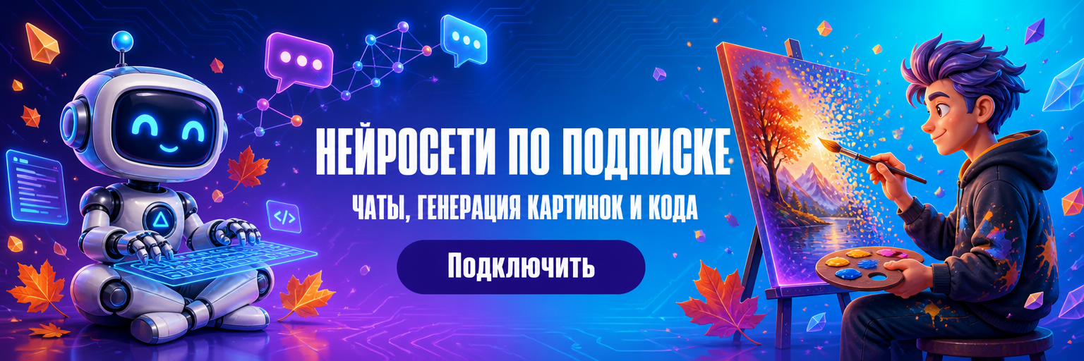 Нейросети по подписке — чаты, генерация картинок и кода